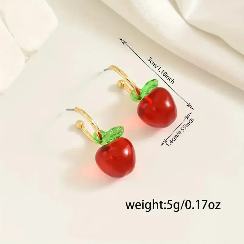 Wholesale Apple resin earrings